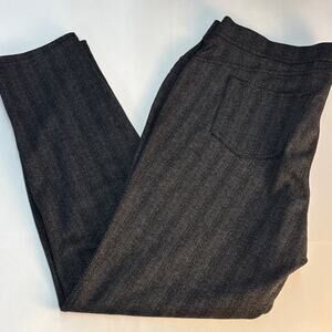 NWT Simply Vera Wang Charcoal Gray Striped Skinny Dress Pants XL
